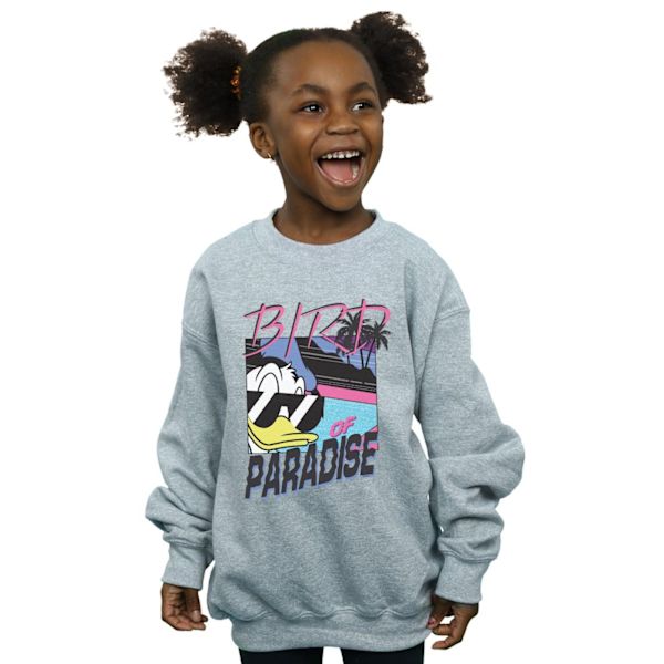 Disney Girls Donald Duck Bird Of Paradise Sweatshirt 7-8 år Sports Grey 7-8 Years