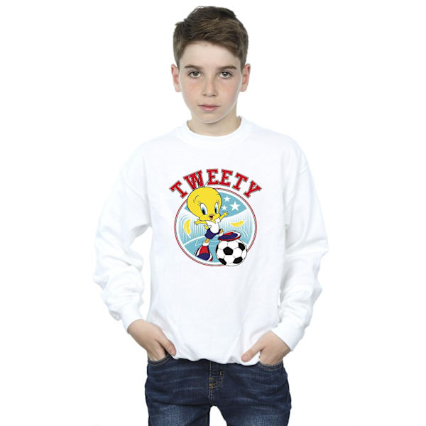 Looney Tunes Pojkar Tweety Fotboll Cirkel Sweatshirt 3-4 År W White 3-4 Years
