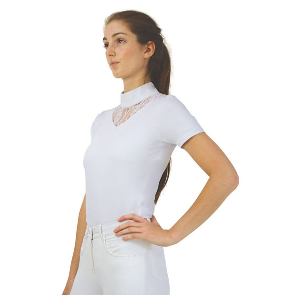 HyFASHION Dam/Kvinnor Lucie Spetsutställningsskjorta XS Vit White XS