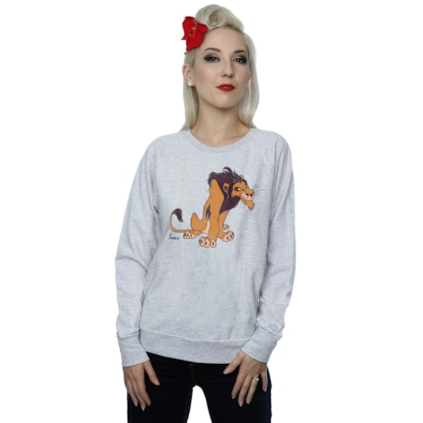 Disney Dam/Kvinnor Klassisk Scar Sweatshirt L Heather Grey Heather Grey L