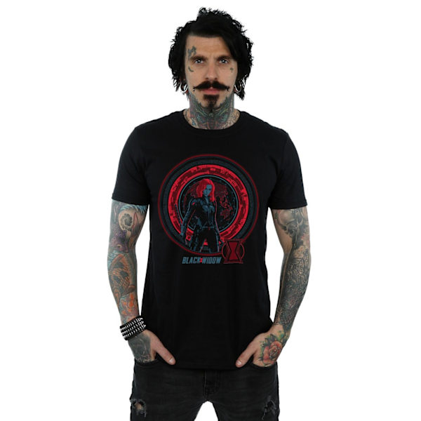 Marvel Mens Black Widow Movie Computer Globe T-Shirt 4XL Svart Black 4XL