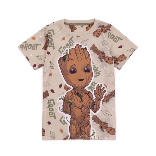 Guardians Of The Galaxy Boys I Am Groot All-Over Print Pyjama S Brown 2-3 Years