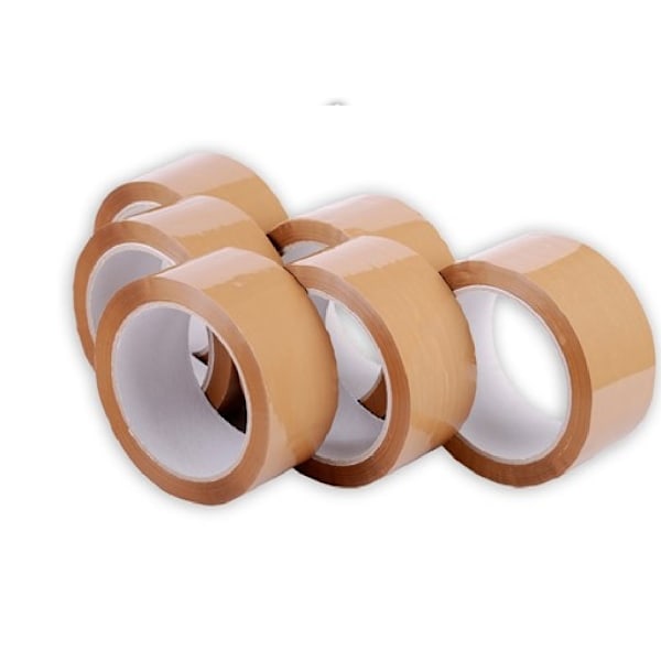 Förpackningstejp av polypropen (6-pack) 48 mm x 66 m buff Buff 48mm x 66m