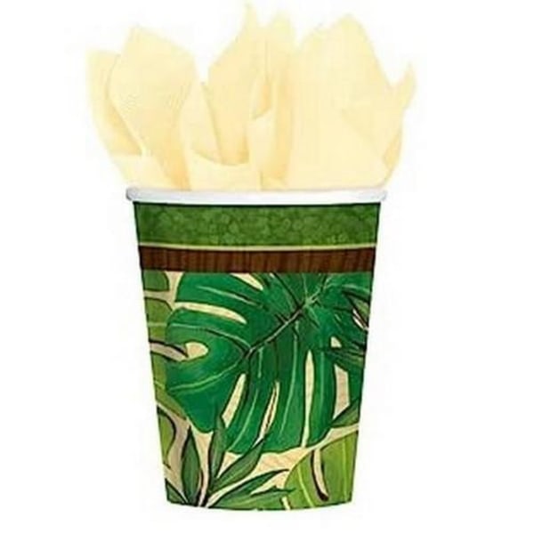 Island Palms Pappersmuggar (Förpackning om 8) En Storlek Grön/Gul Green/Yellow One Size
