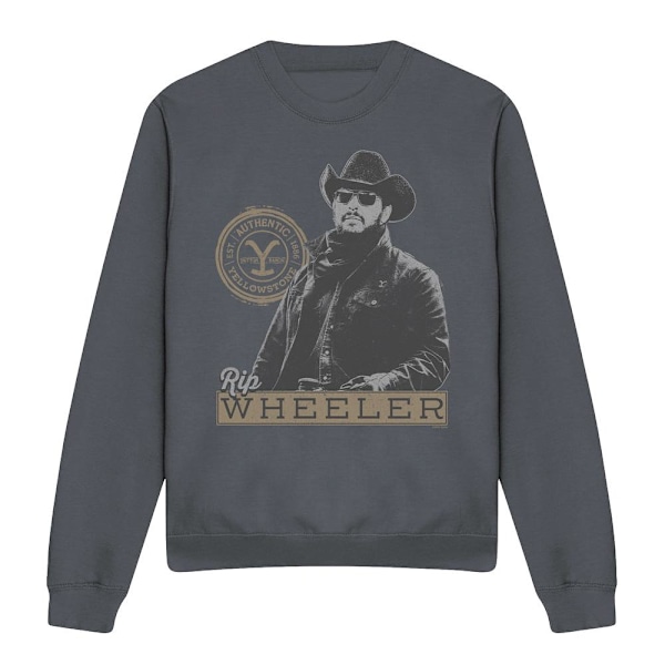 Yellowstone Unisex Vuxen Rip Wheeler Sweatshirt M Kolgrå Charcoal M