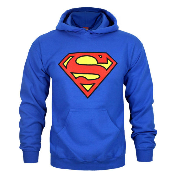 Superman Mens Shield Logo Hoodie XS Blå Blue XS