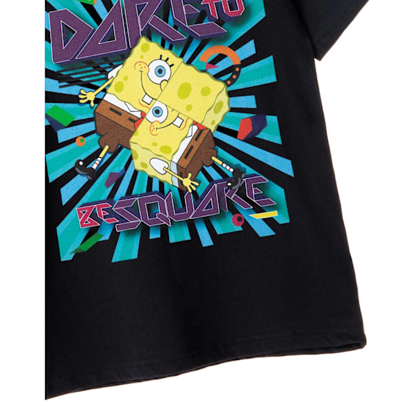 SpongeBob SquarePants Boys Dare To Be Square T-shirt 11-12 år Black 11-12 Years