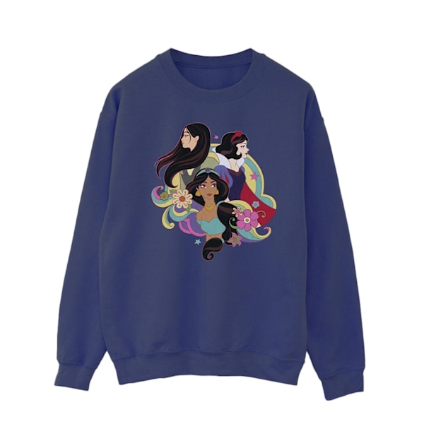 Disney Herr Princess Mulan Jasmine Snövit Sweatshirt L Marinblå Navy Blue L