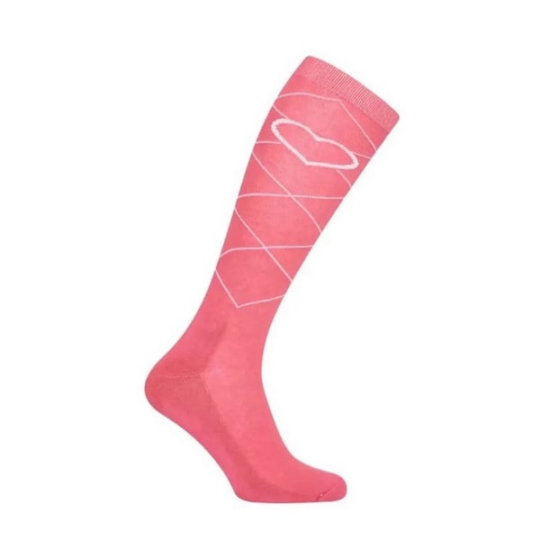 Imperial Riding Unisex Adult IRH Heart Boot Socks 6 UK-8 UK Flo Flower Pink 6 UK-8 UK