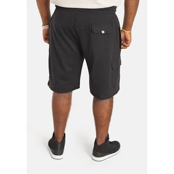 Duke Herr D555 John Cotton Lättvikts Kingsize Cargo Shorts 2X Black 2XL