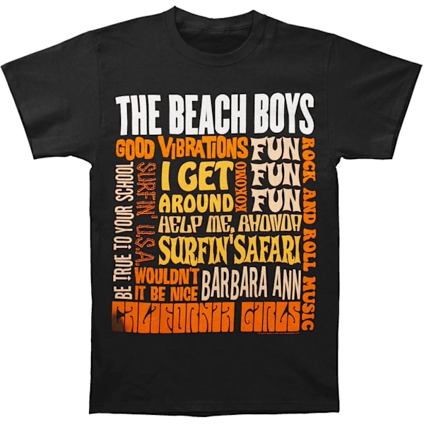 The Beach Boys Unisex Adult Best of SS Cotton T-Shirt S Black Black S