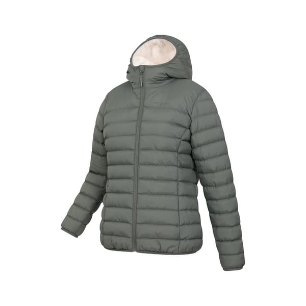 Mountain Warehouse Dam/Fritidsjacka med Fuskpälsfoder 1 Khaki Green 16 UK