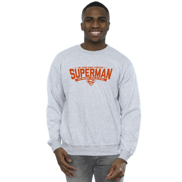 DC Comics Herr Superman Hero Dad Sweatshirt M Sports Grey Sports Grey M