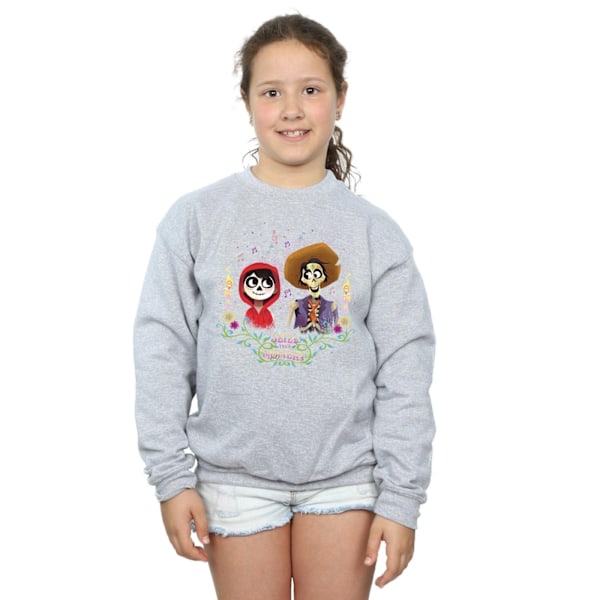 Coco Girls Miguel Och Hector Sweatshirt 7-8 År Sports Grey Sports Grey 7-8 Years