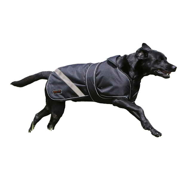 Firefoot 2-i-1 Vattentätt Reflexivt Hundtäcke 71cm Svart Black 71cm