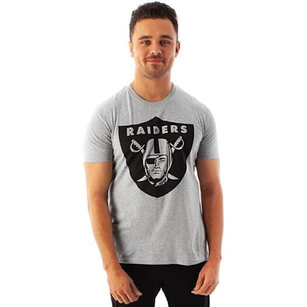 NFL Herr Las Vegas Raiders Logotyp T-shirt M Grå Grey M
