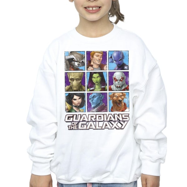 Guardians Of The Galaxy Girls Character Squares Sweatshirt 9-11 White 9-11 Years