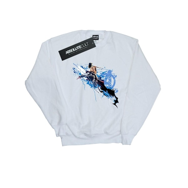 Marvel Boys Avengers Thor Splash Sweatshirt 7-8 år Vit White 7-8 Years