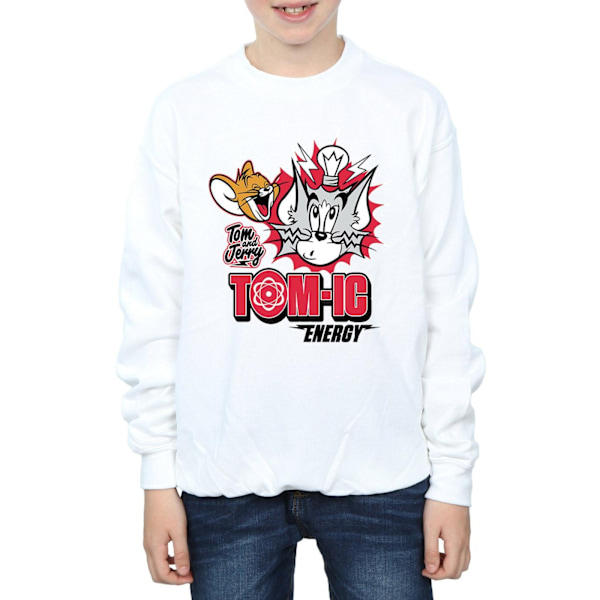 Tom And Jerry Boys Tomic Energy Sweatshirt 5-6 år Vit White 5-6 Years