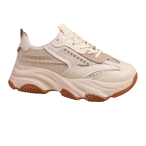 Where's That From Damklackskor Groove Diamante Chunky Trainers Cream 4 UK