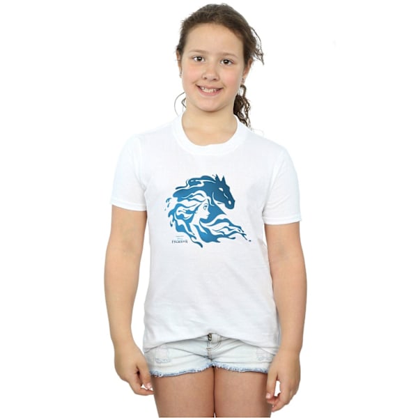 Disney Girls Frozen 2 Nokk Silhouette Bomull T-shirt 12-13 År White 12-13 Years