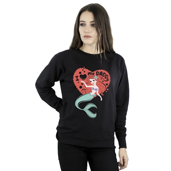 Disney Dam/Kvinnor Den Lilla Sjöjungfrun Love Daddy Sweatshirt X Black XXL