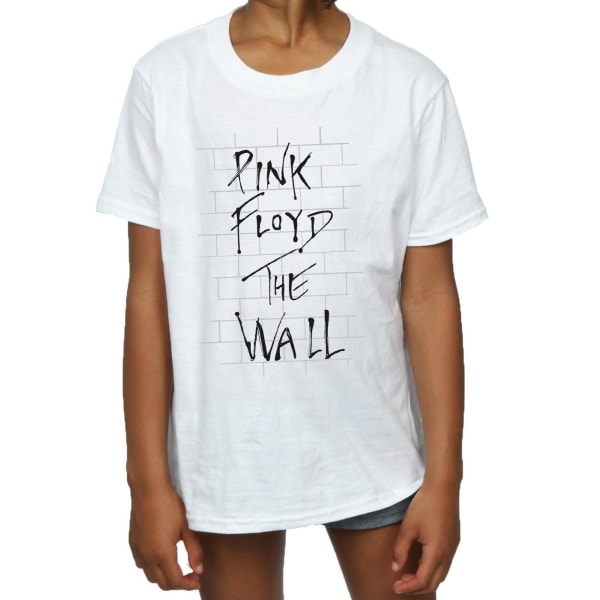 Pink Floyd Girls The Wall T-shirt i bomull 5-6 år Vit White 5-6 Years