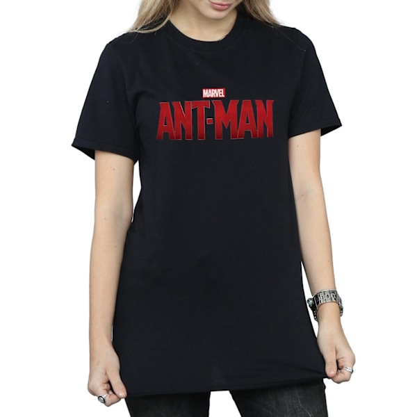 Marvel Dam/Kvinnor Ant-Man Filmlogotyp Bomull Boyfriend T-Shir Black 3XL