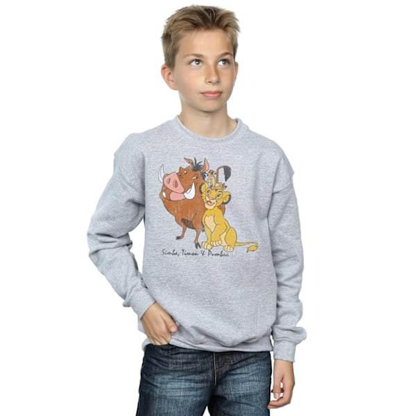 The Lion King Boys Classic Simba Timon & Pumba Sweatshirt 7-8 år Sports Grey 7-8 Years