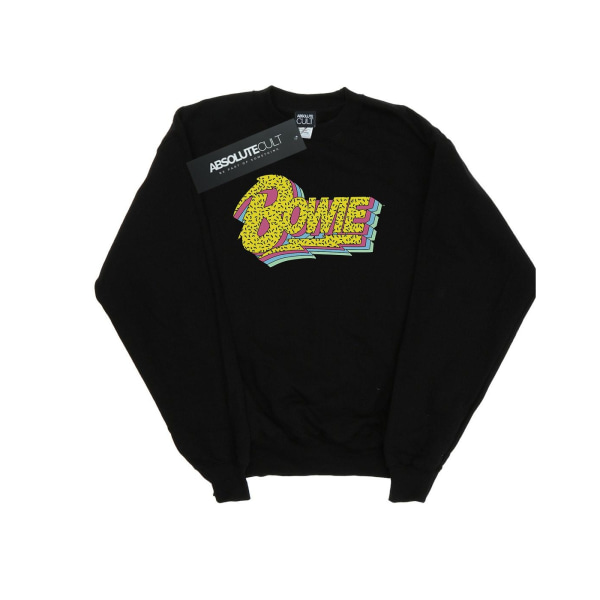 David Bowie Dam/Dam Moonlight 90-talets Logotyp Sweatshirt M Svart Black M