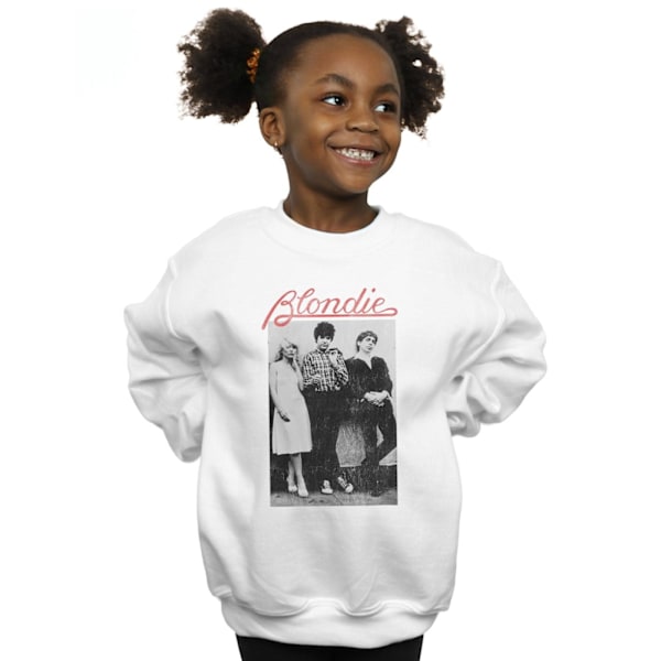 Blondie Girls Distressed Band Sweatshirt 12-13 år Vit White 12-13 Years