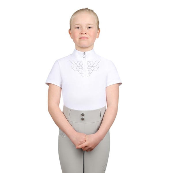 Coldstream Girls Next Generation Ledmore Diamante Show Shirt 5- White 5-6 Years