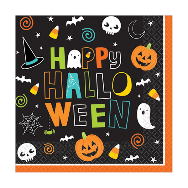 Amscan Halloween Friends Servetter (Förpackning om 125) 33 cm Multifärgad Multicoloured 33cm