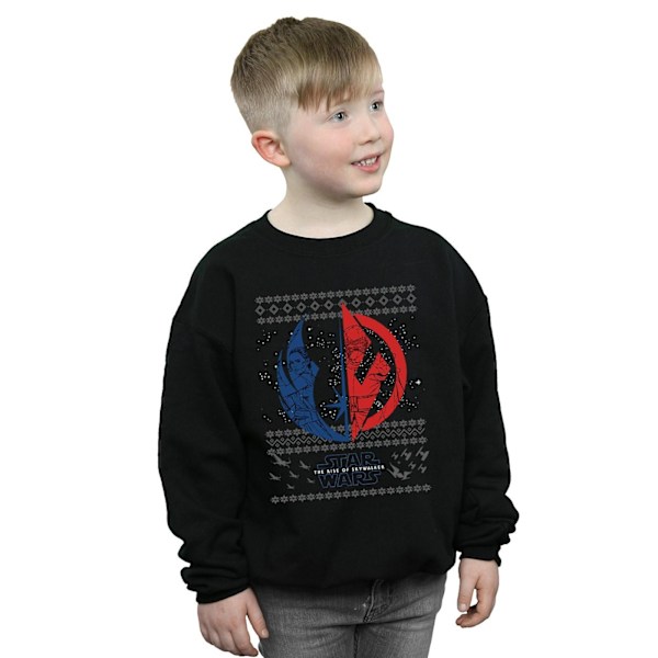 Star Wars Boys The Rise Of Skywalker Jul Split Symbol Sweatshirt Black 7-8 Years