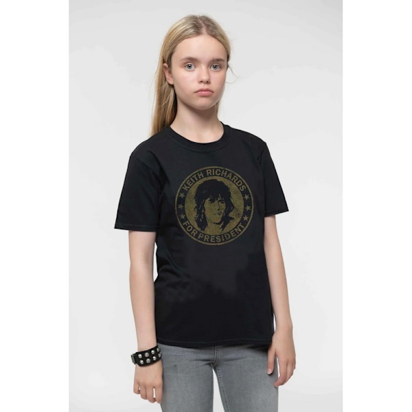 The Rolling Stones Barn/Barn Keith För President T-Shirt 5 Black 5-6 Years