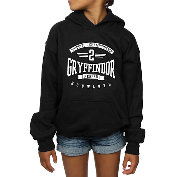 Harry Potter Tjejer Gryffindor Keeper Hoodie 9-11 År Svart Black 9-11 Years