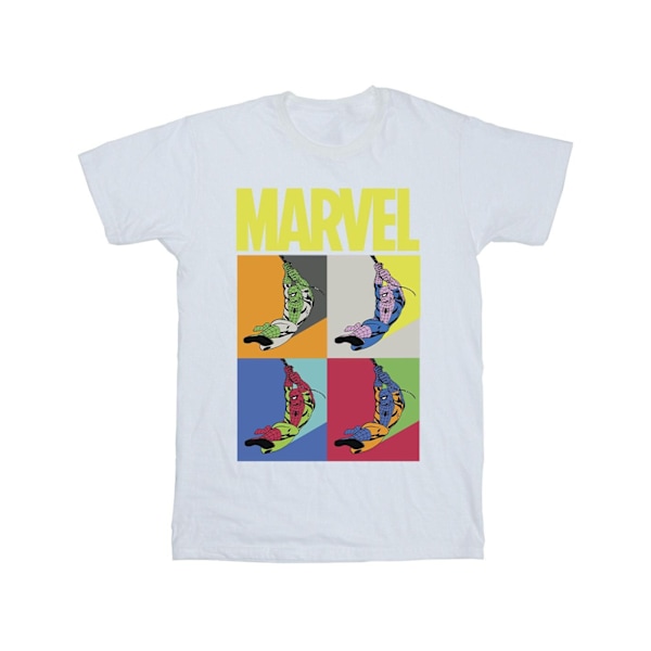 Marvel Boys Spider-Man Pop Art T-shirt 12-13 år Vit White 12-13 Years