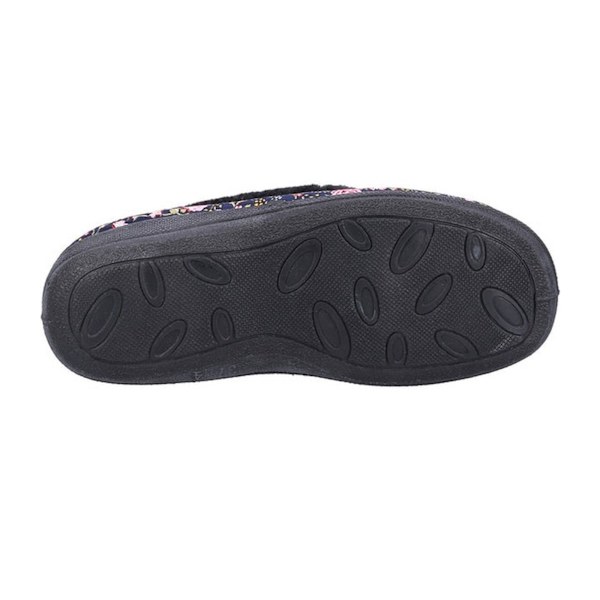 Fleet & Foster Dam/Dam Goldfinch Floral Tofflor 6 UK Bla Black 6 UK