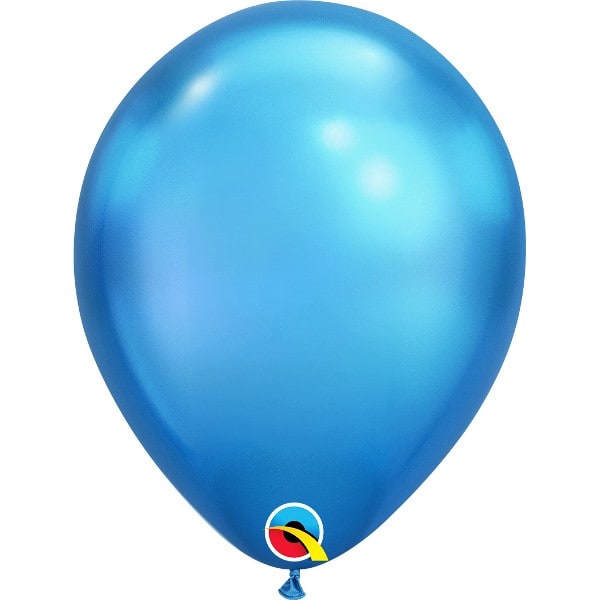 Qualatex 7 tum 100 runda släta latexballonger en storlek blå Blue One Size