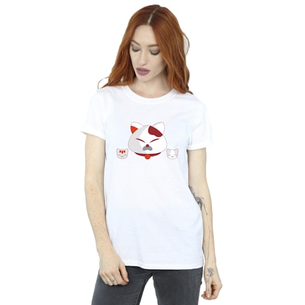 Disney Dam/Kvinnor Big Hero 6 Baymax Kattunghuvuden Bomull Pojkvän White XL