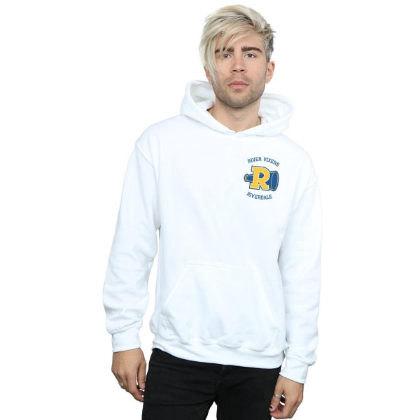 Riverdale Mens Loudhaler Brösttryck Hoodie 5XL Vit White 5XL