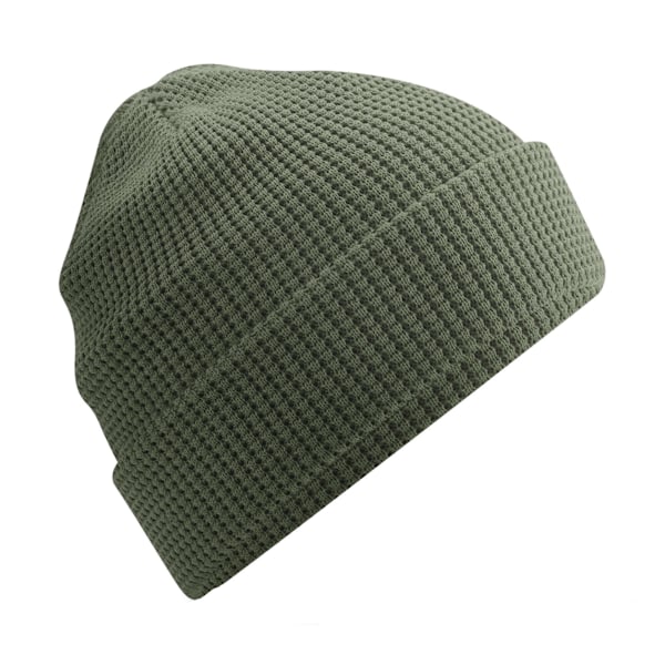 Beechfield Waffle Ekologisk Bomullsluva En Storlek Olivgrön Olive Green One Size