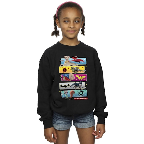 DC Comics Girls DC League Of Super-Pets Karaktär Pose Sweatshirt Black 9-11 Years