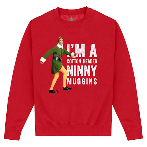 Elf Unisex Vuxen Ninny Muggins Sweatshirt XL Röd Red XL