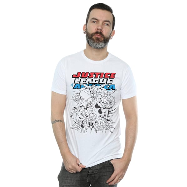 DC Comics Justice League Mono Action Pose T-shirt 4XL Vit White 4XL