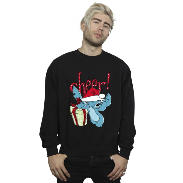 Disney Mens Lilo And Stitch Cheer Sweatshirt XL Svart Black XL