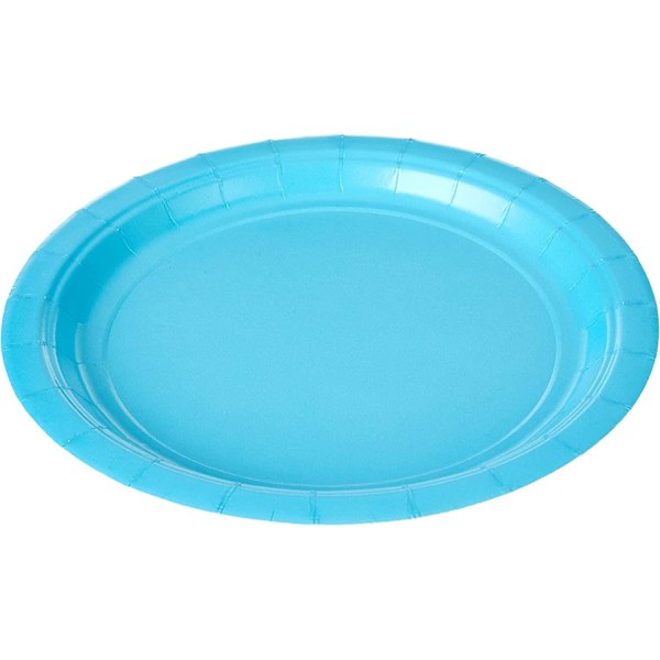 Amscan Pappers Plain Dinner Plate (Förpackning om 8) One Size Blå Blue One Size