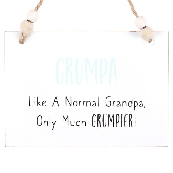 Something Different Grumpa Hängande Skylt One Size Vit/Svart/Blå White/Black/Blue One Size