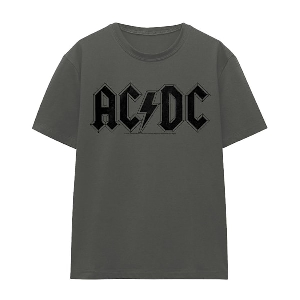 AC/DC Unisex Vuxen Sliten Logotyp T-Shirt L Kolgrå Charcoal L