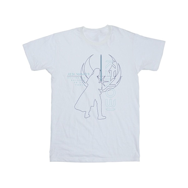 Star Wars Herr Obi-Wan Kenobi Jedi Master Balance T-shirt 5XL W White 5XL